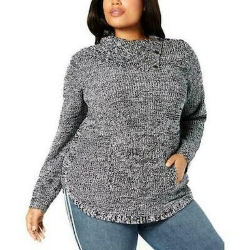 STYLE & Co. Womens Marled Envelope Neck Pullover Sweater, Choose Sz/Color